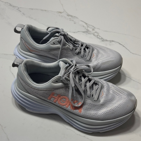 Hoka Shoes - Hoka Women's Gray and Orange Athletic Shoes